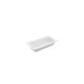 Pans de nourriture de porcelaine blanche blanche rectangulaire